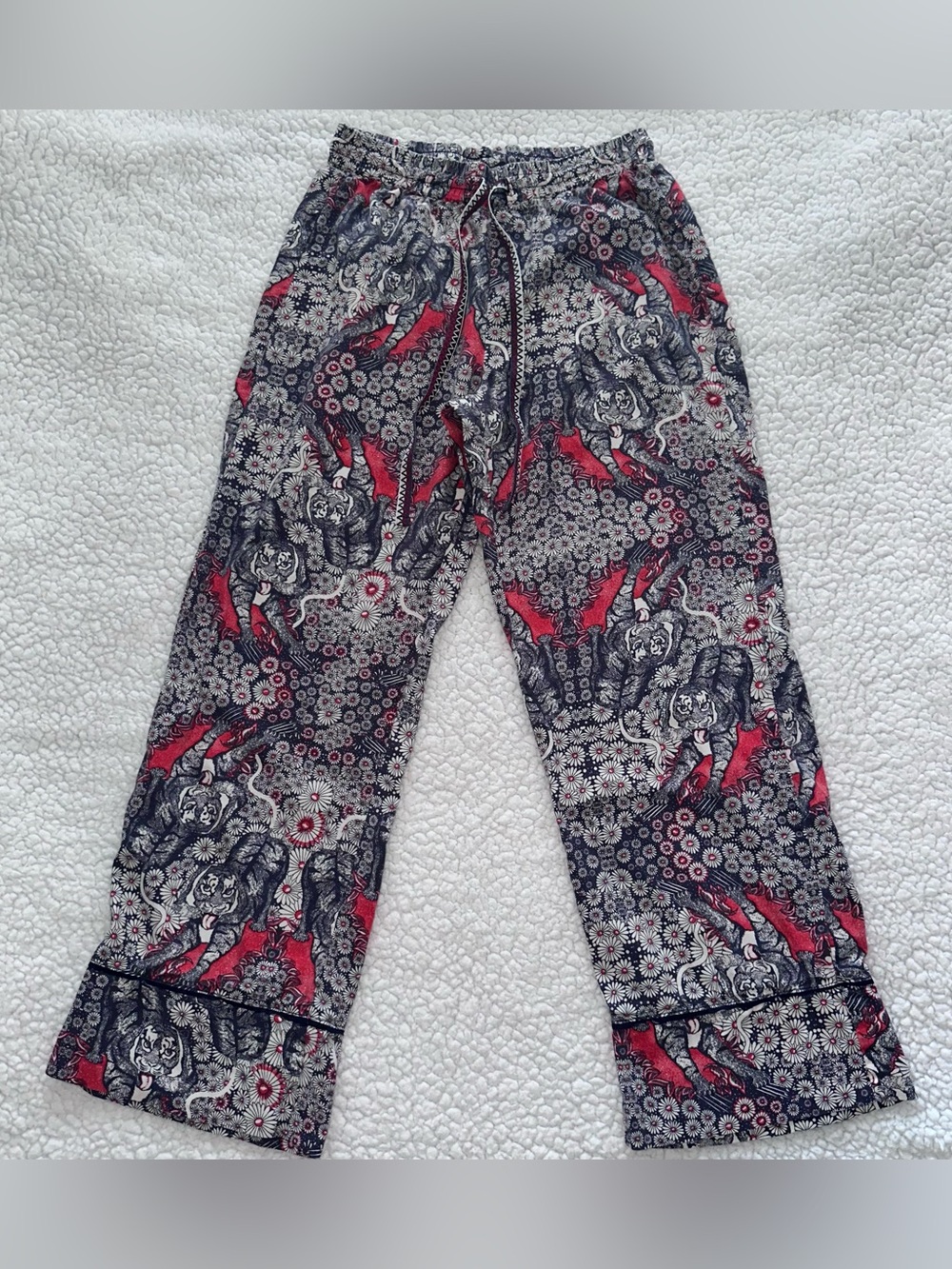 Anthropologie Florence Balducci Menagerie Sleep Pajama Wide Leg Pants PJs XS